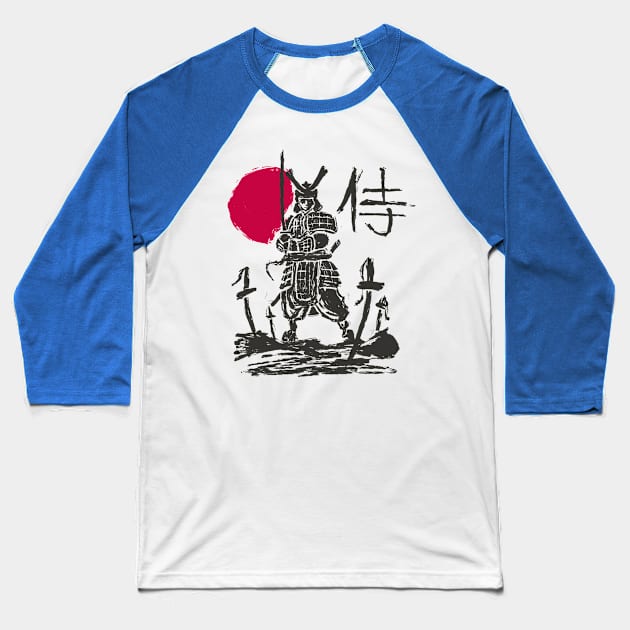 Samurai Sunset Standoff Baseball T-Shirt by Life2LiveDesign